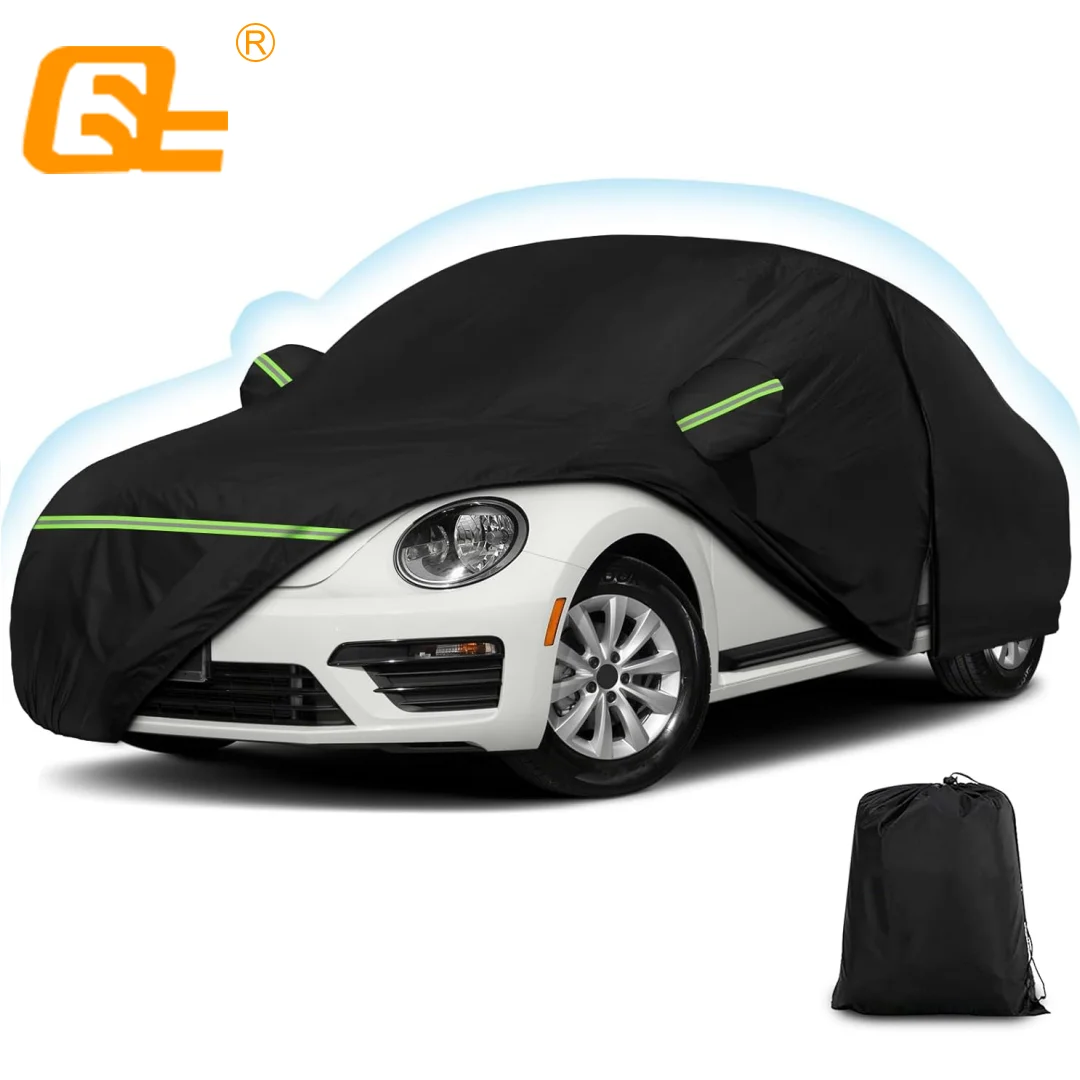 Outdoor Waterproof Full Car Covers All Weather Heavy Duty Protection with Driver Side Zipper For 1998-2022 Volkswagen New Beetle