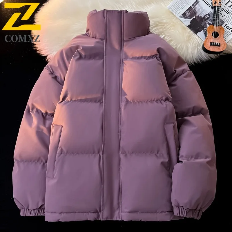 

COMXZ Men Parker Coat Thick Loose Casual Lightweight Windproof Skiing Travel Winter Jacket Camping High-Quality Padding Coat