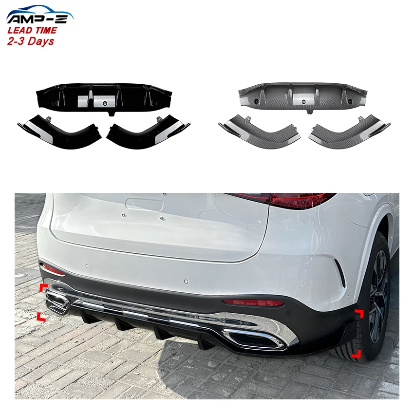 AMP-Z X254 Hot Sale Factory Price Car Rear Diffuser Splitter Modification for Mercedes Benz GLC Class X254 2023+ GLC260 300