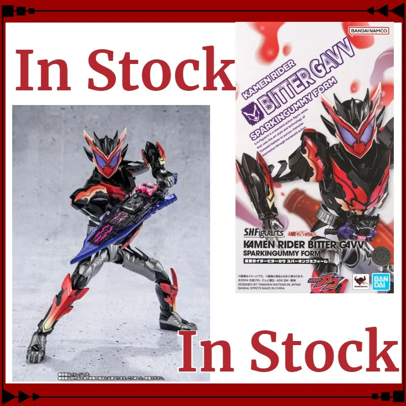 

In Stock Bandai SHF Kamen Rider Model Bitter Gavv Sparkingummy Form Anime Action Figure Model Toy Figure Anime Character