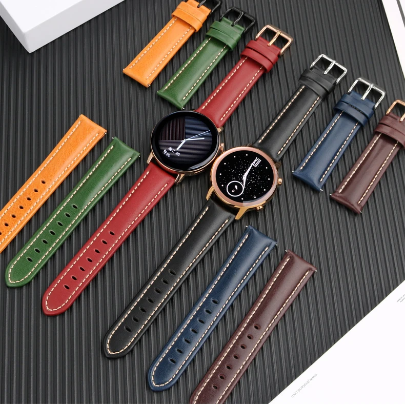 Genuine Cow Leather Strap for Omega x Swatch Moonswatch Stainless Steel Buckle 20mm Moon Watch Retro Men Replace Bracelet Band