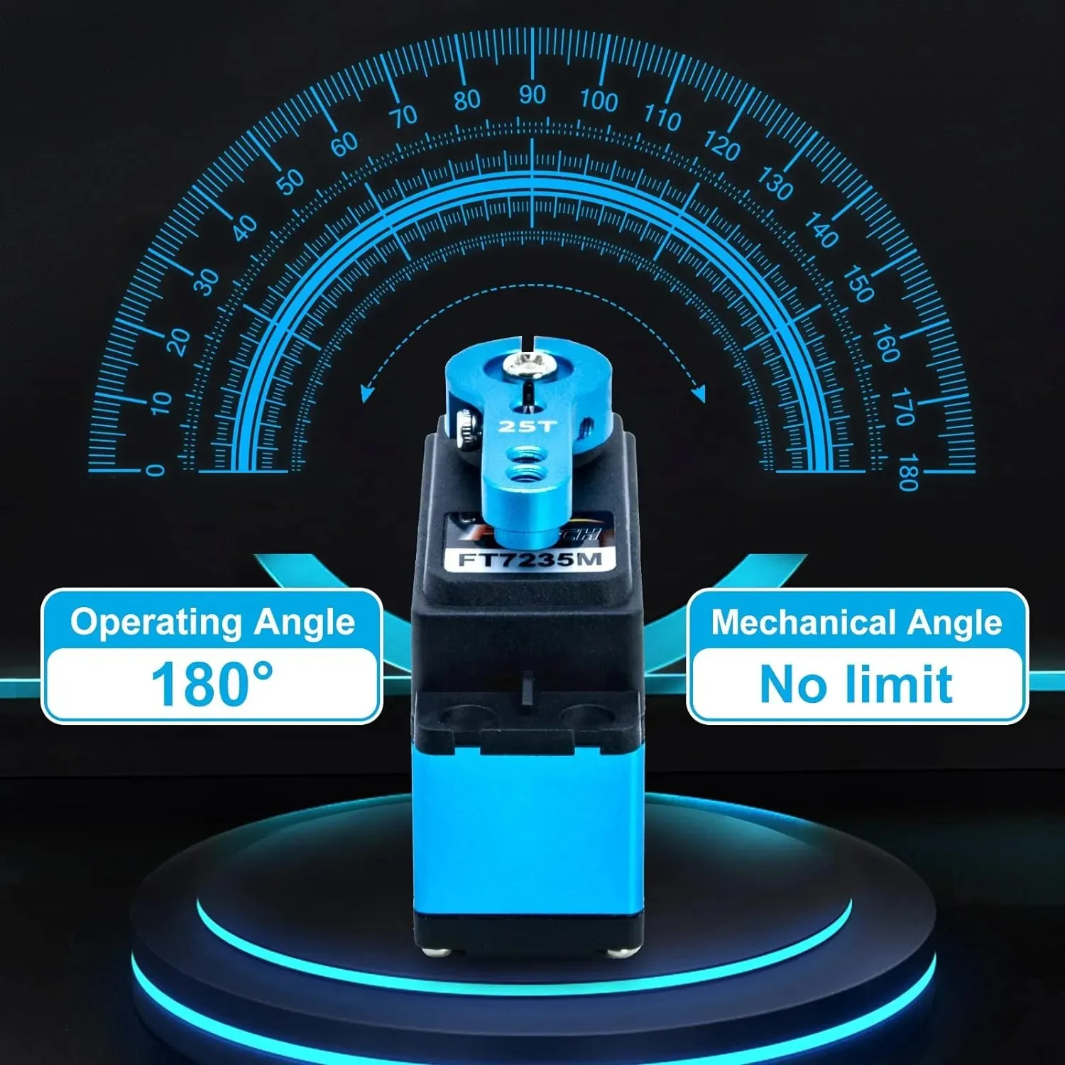 35KG 코어리스 디지털 서보 모터 7.4V 스테인리스 스틸 기어 고토크 방수 바하 서보 로봇 DIY RC 자동차 쿼드콥터