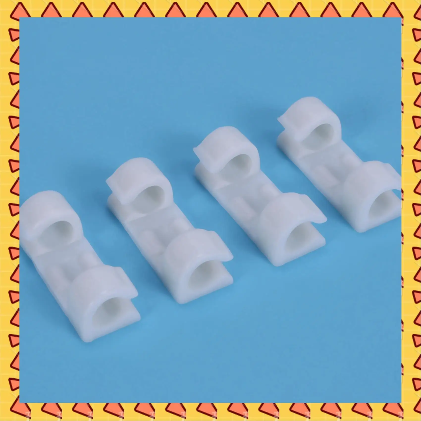 

A008 60Pcs/Lot Wire Fixing Clamp Clip Desktop Wire Clear Up Clips Holder Clamps Cable Clip Device USB Cord Clips(White)