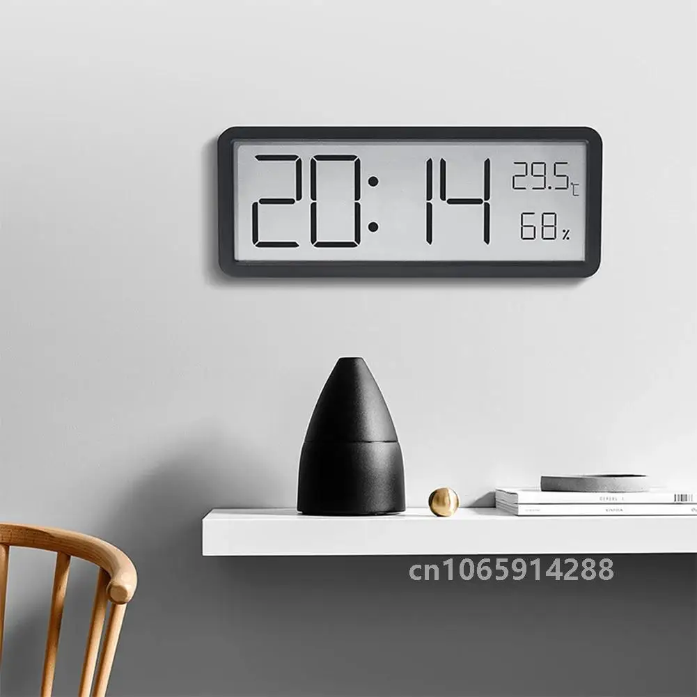 

Modern LED Digital Wall Clock 12/24H Temperature Humidity Display Vintage Table Clock Electronic Alarm Clocks For Bedroom School