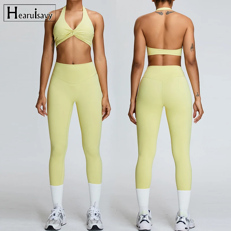 

Hearuisavy 2 Piece Workout Sets Women Yoga Suit Gym Set Women Tracksuit Running Yoga Clothing Sports Bra Fitness Leggings Female