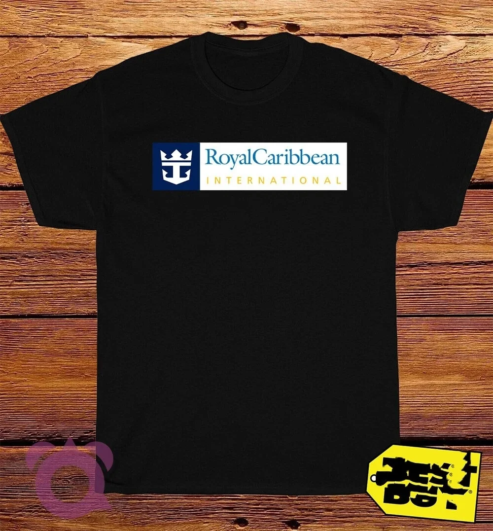 

2025 New Royal Caribbean Printed Unisex Street Fashion Trend Short Sleeved Pure Cotton Round Neck