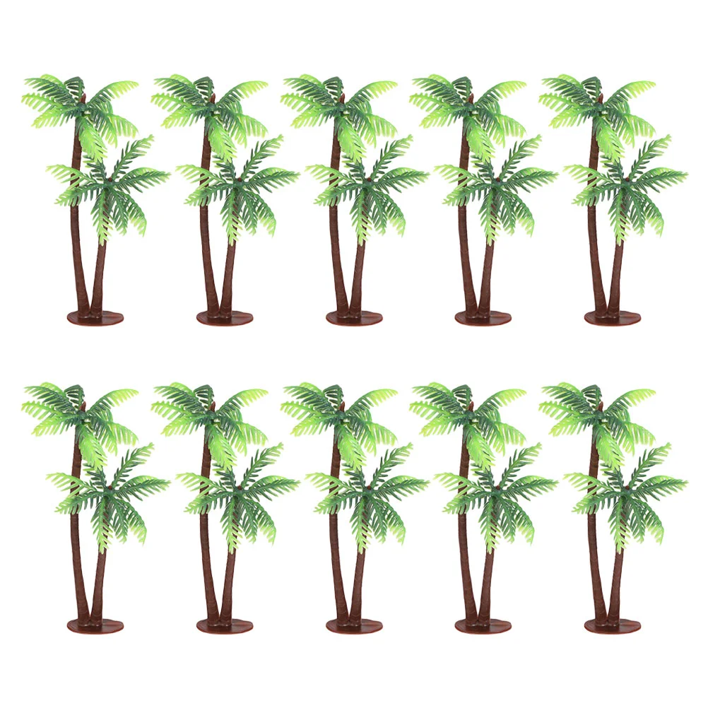

10 Pcs Coconut Photo Props Aquarium Tree Model Simulation Faux Fish Tank Artificial Fake Landscape Plastic