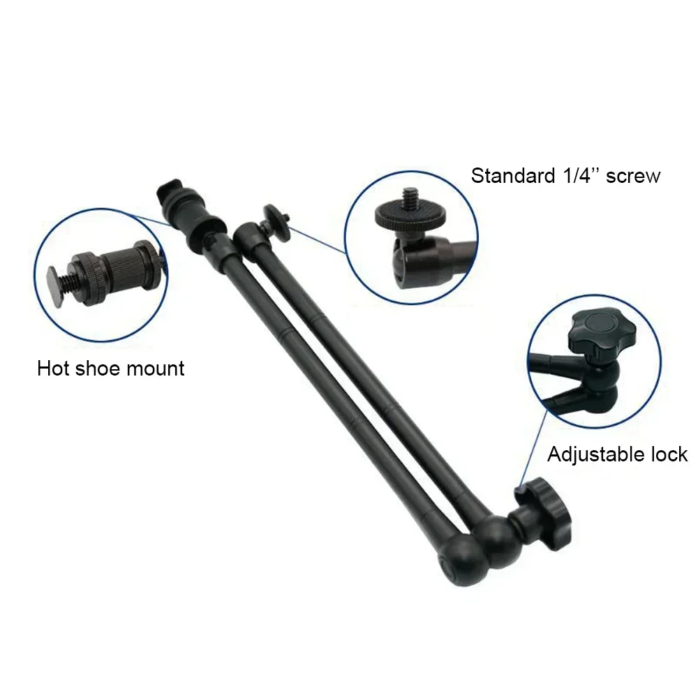 20'' Articulated Camera Magic Arm Super Clamp Phgraphy Accessories for Canon Nikon Sony Monitor Mic Flash Bracket Lighting Stand