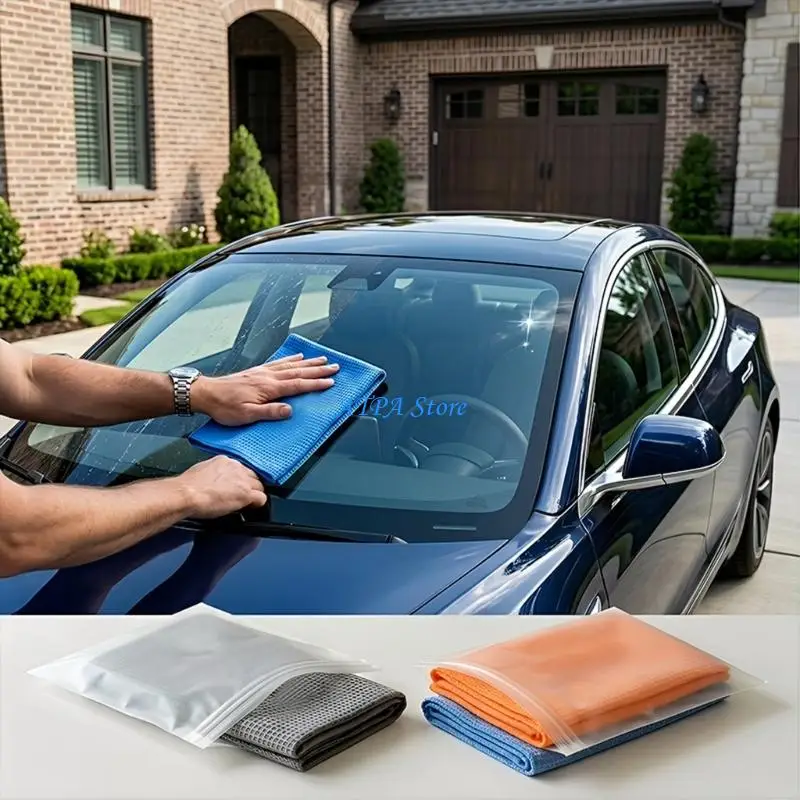 U13C Premium Super Absorbent Non Scratch Microfiber Weave Towel For Streak Motorcycle Car Washing Glass Cleaning