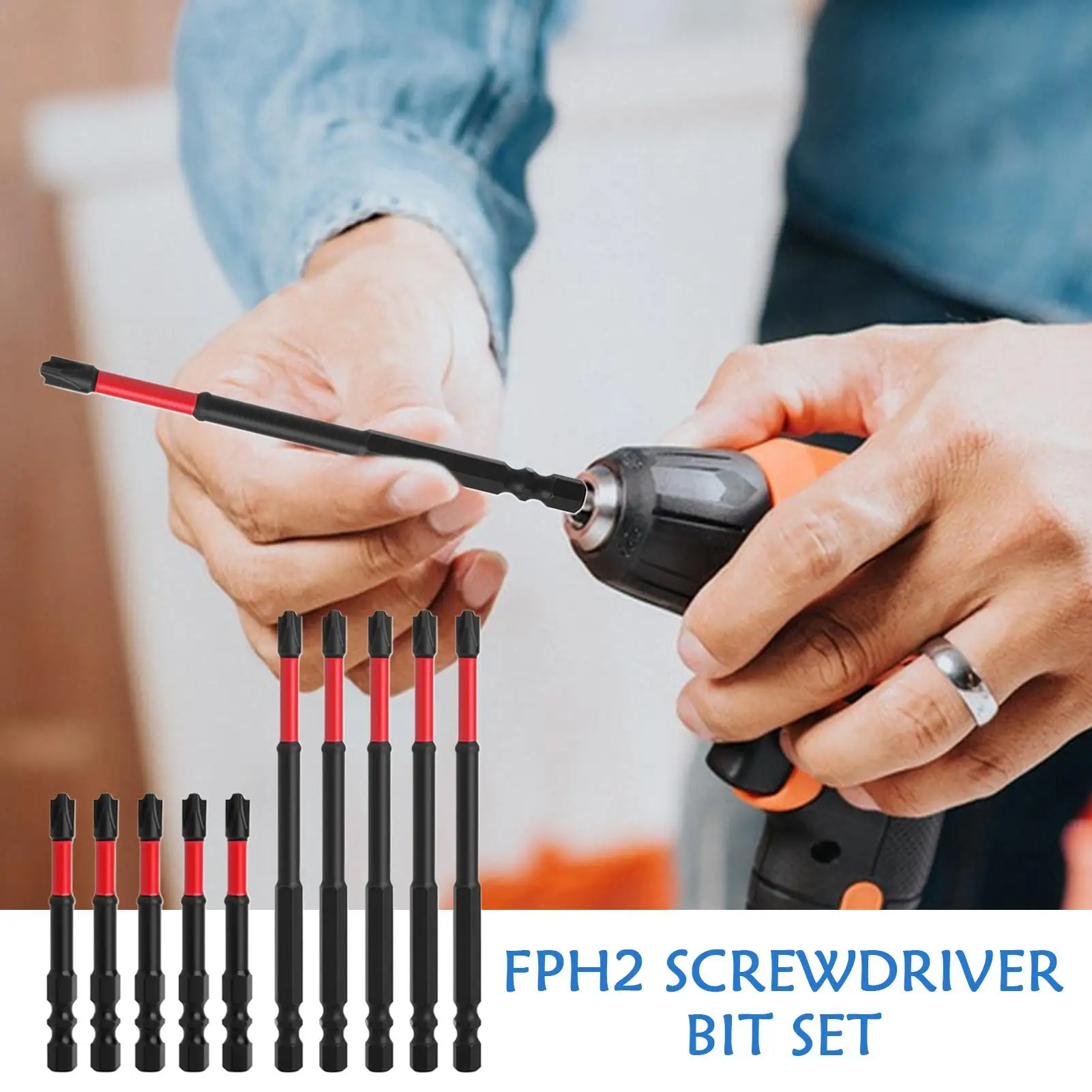

Screwdriver Bit Set 10 Pieces Steel Driver Bits Multipurpose Professional Screw Removal Tool For Electrician Home Improvement