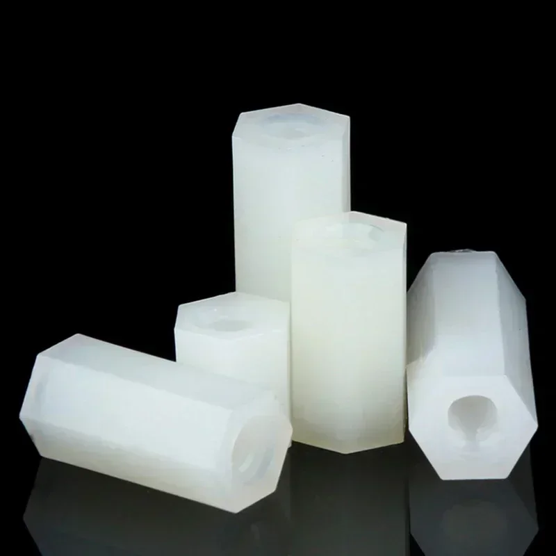 300pcs White Nylon Hex Standoff Spacer Female To Female M2 M2.5 M3 M4 L=5~30mm 10mm 15mm 22mm for Circuit Boards Column