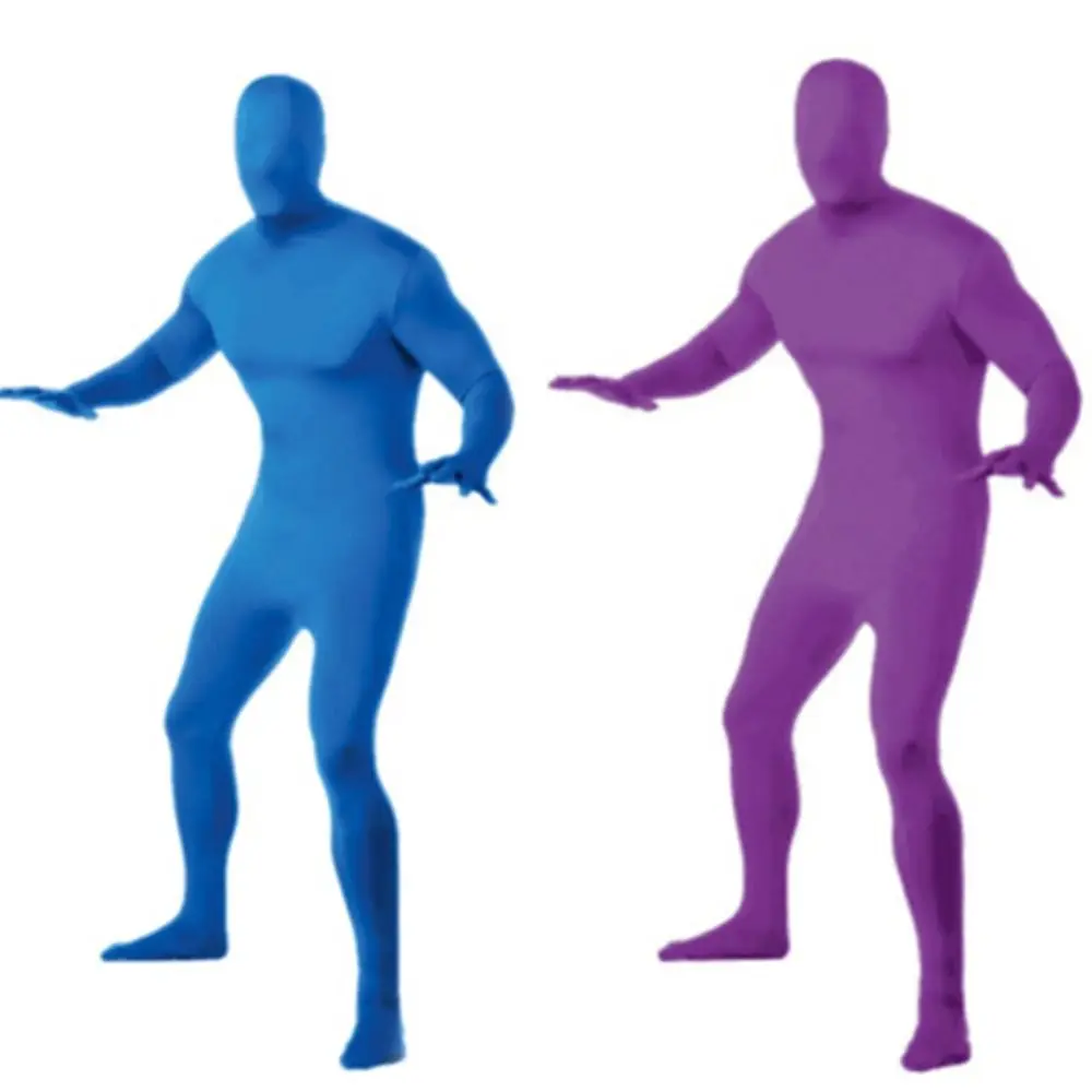 غير مرئية عباءة طفل الكبار Zentai بذلة ازياء الزي كامل الجسم البدلة متعدد الألوان دنة دعوى الجلد ضيق ارتداءها الرجال