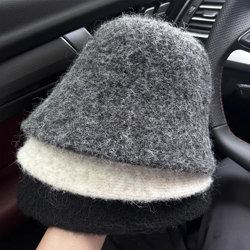 

Женская винтажная рыбацкая панама, осенне-зимняя модная простая шерстяная фетровая кепка, универсальная весенняя складная уличная шапка