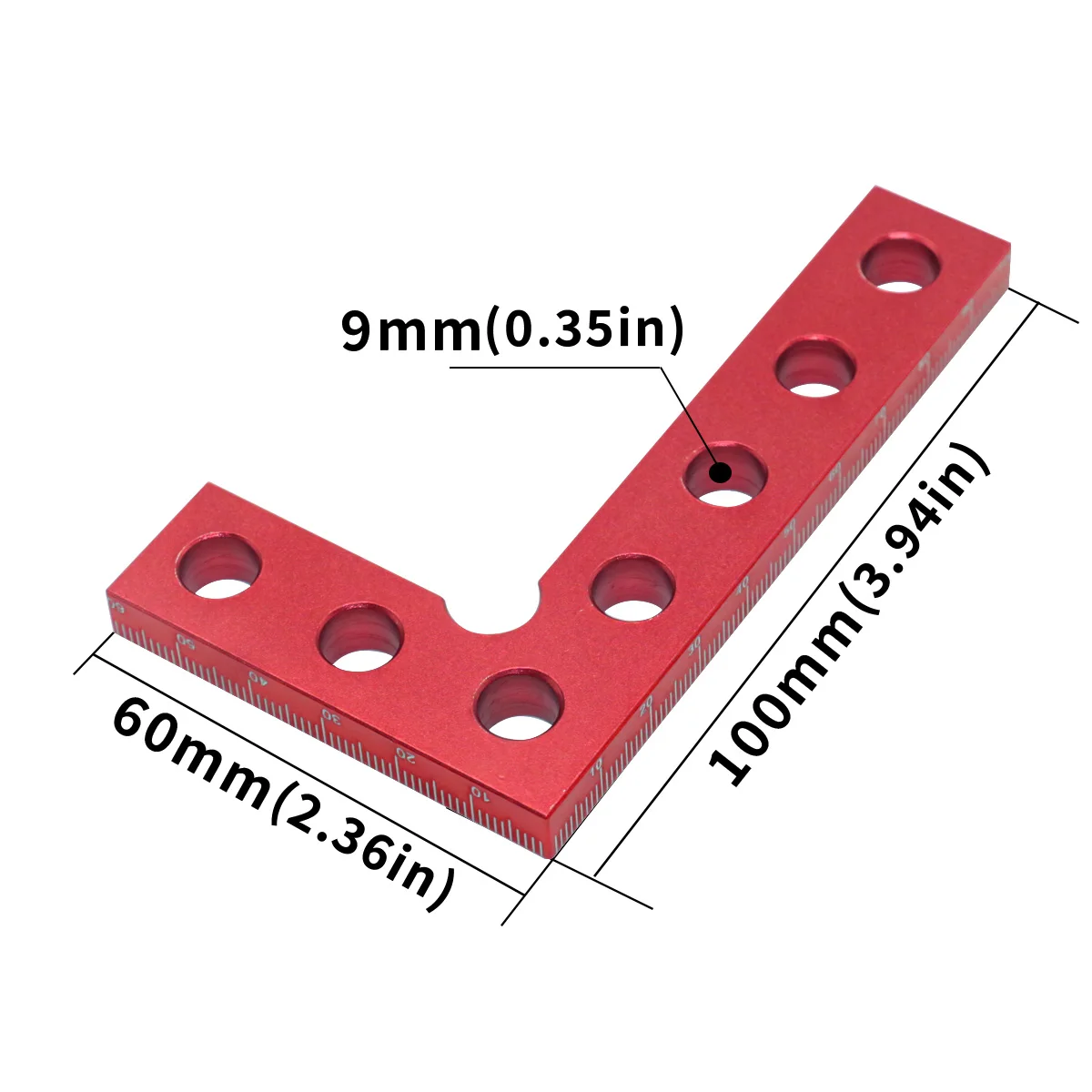 Aluminum Alloy Square Ruler Metric Height Gauge 90 Degrees L-Square Woodworking Measuring Implement Angle Line Ruler