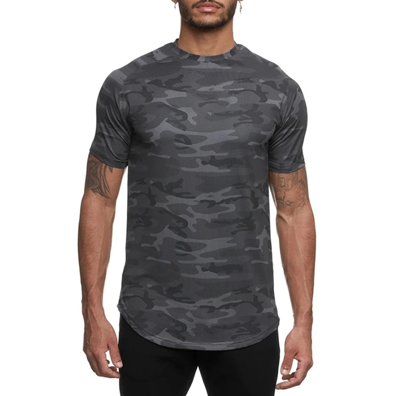 Camiseta de manga corta para hombre, ropa deportiva de secado rápido para gimnasio, correr, Fitness, entrenamiento de Judo, Verano