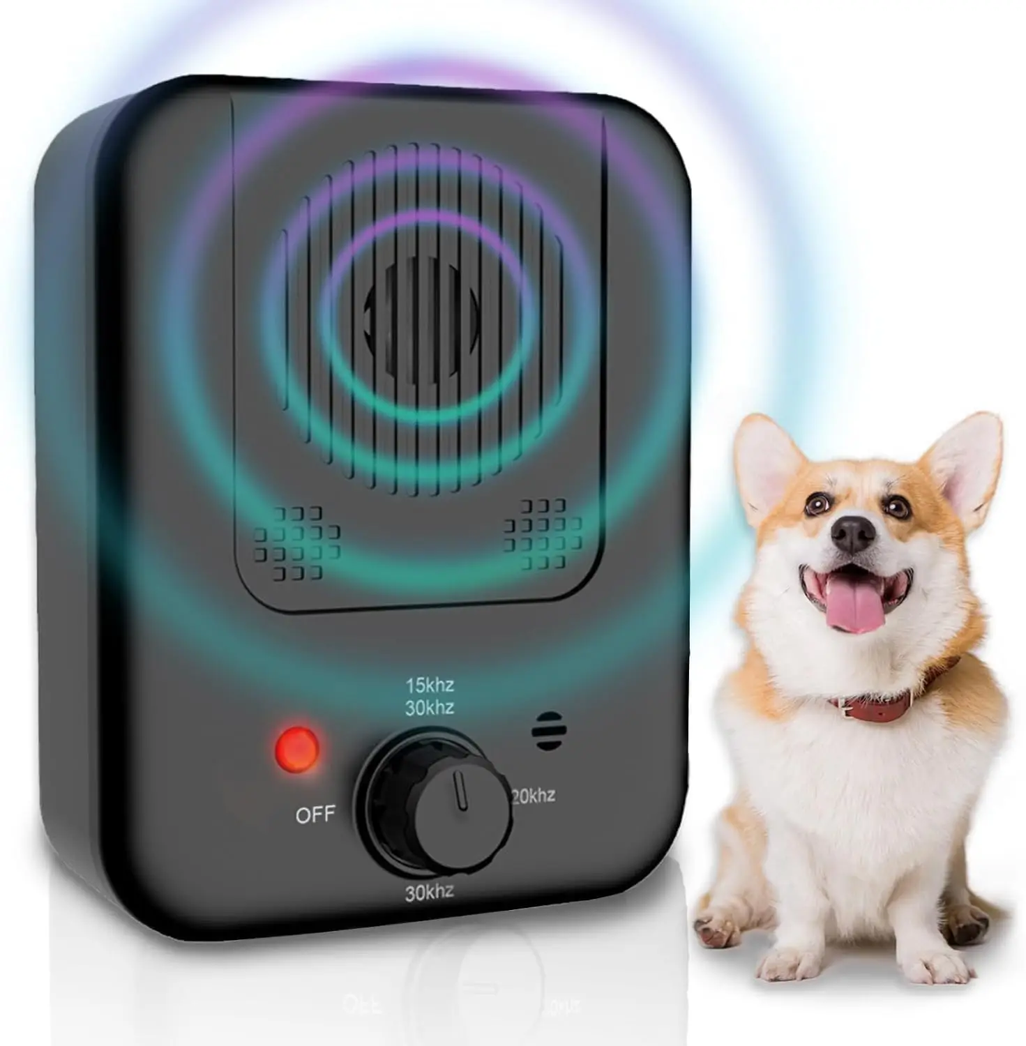 MASBRILL Dog Repeller No Dog Noise Anti Barking Device Ultrasonic Dog Bark Deterrent Devices Training 3 Modes USB Rechargeable