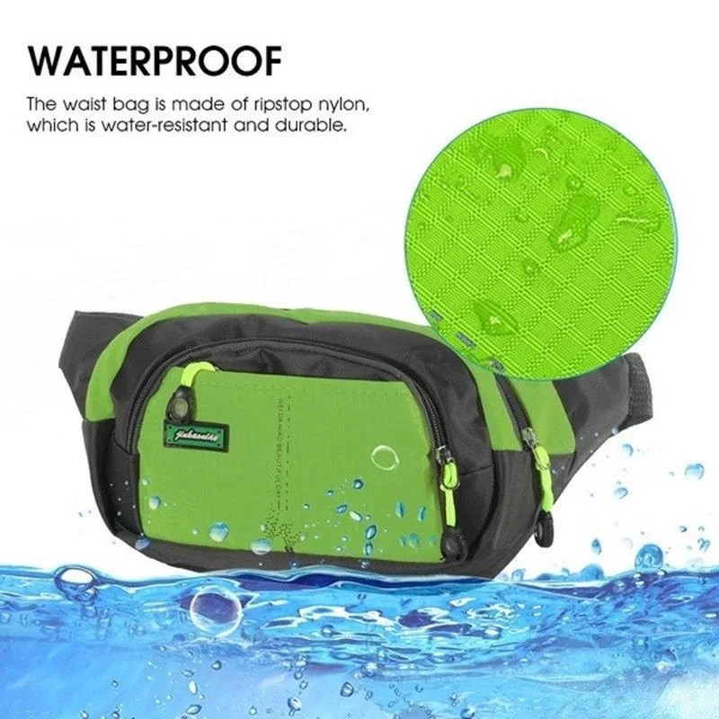 Multifunctional Sport Waist Bag Unisex Waist Packs Outdoor Travel  Cycling Climbing Running Waist Bag With Adjustable Belt Strap