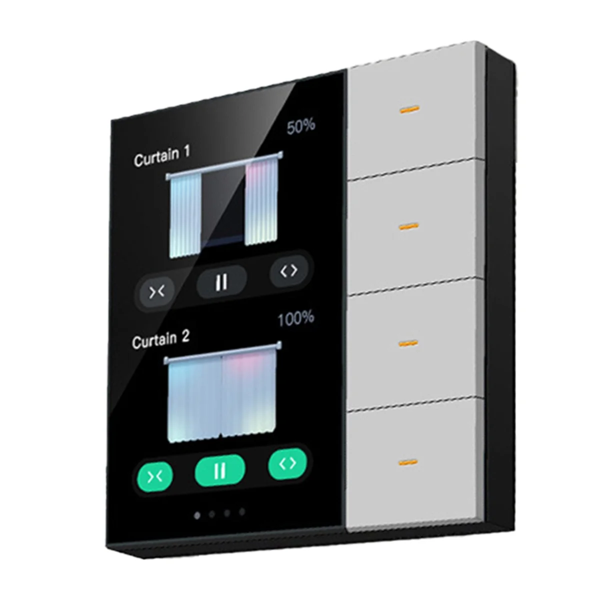 New 3C-3.5 Inch Smart Wall Switch Touch Screen 4 Groups Switch 8-Way Scene Radar Sensor Dimming Switch Curtain Tuya Zigbee B