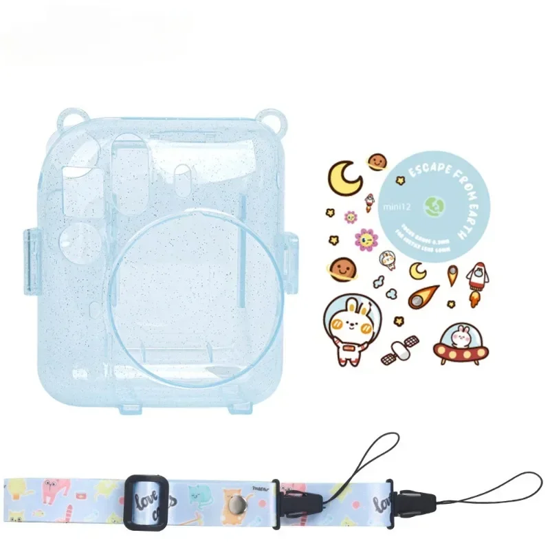 For Instax Mini 12 Crystal Transparent Protective Case Cover Bag for Fujifilm Instant Camera Bag for Instax Mini 12