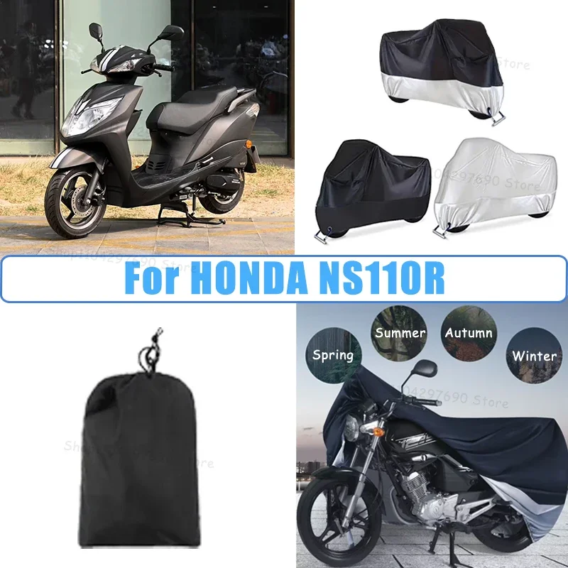 210D Oxford Motorcycle Cover Waterproof All Season UV Protection For HONDA NS110R Anti-Tear Windproof Motorbike Cover