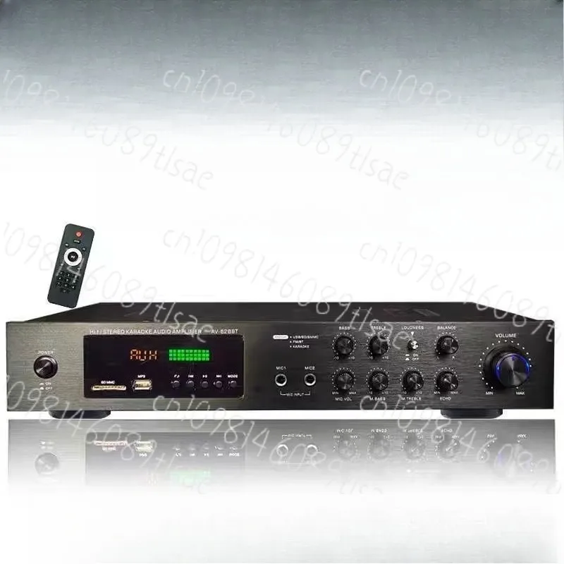 

5-channel Home Power Amplifier – High-power Karaoke System with Digital Card, Bluetooth & Remote Control