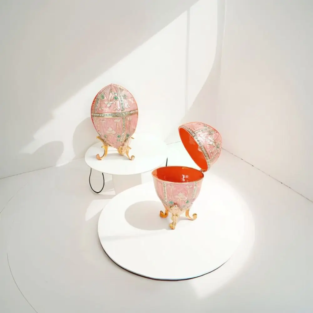 

Beautiful Design Enamel Easter Egg Ornament Creative Decor European Style Easter Egg Jewelry Box Jewelry Box Luxury Gift