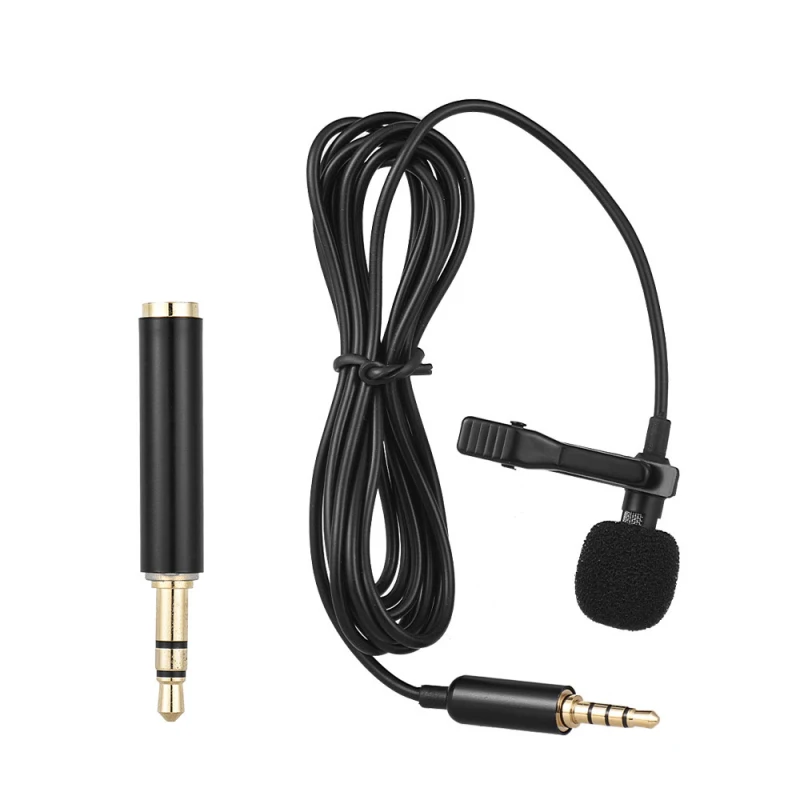 Microphone Mini Jack 3.5mm Portable 1.45m Lavalier Professional Noise Reduction For Smart Phone Laptop Pc Stereo Mic For