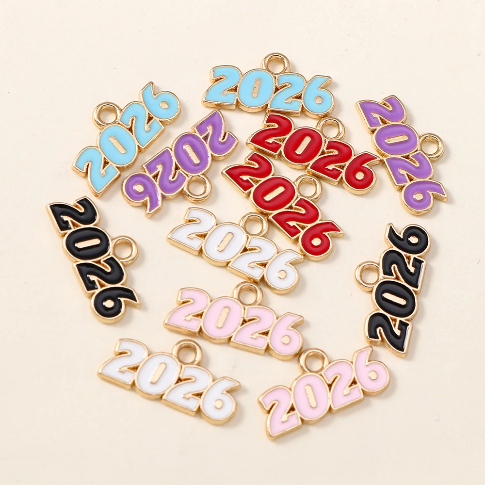 Jewelry Making Classes - Mixed 10pcs New Enamel 2026 Year