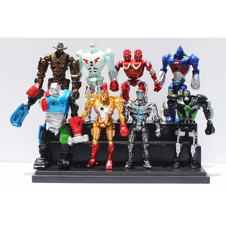 8pcs/Set 13cm New Real Steel Zeus Atom Midas Adam Raider Robot Model Toys Gift Action Figure