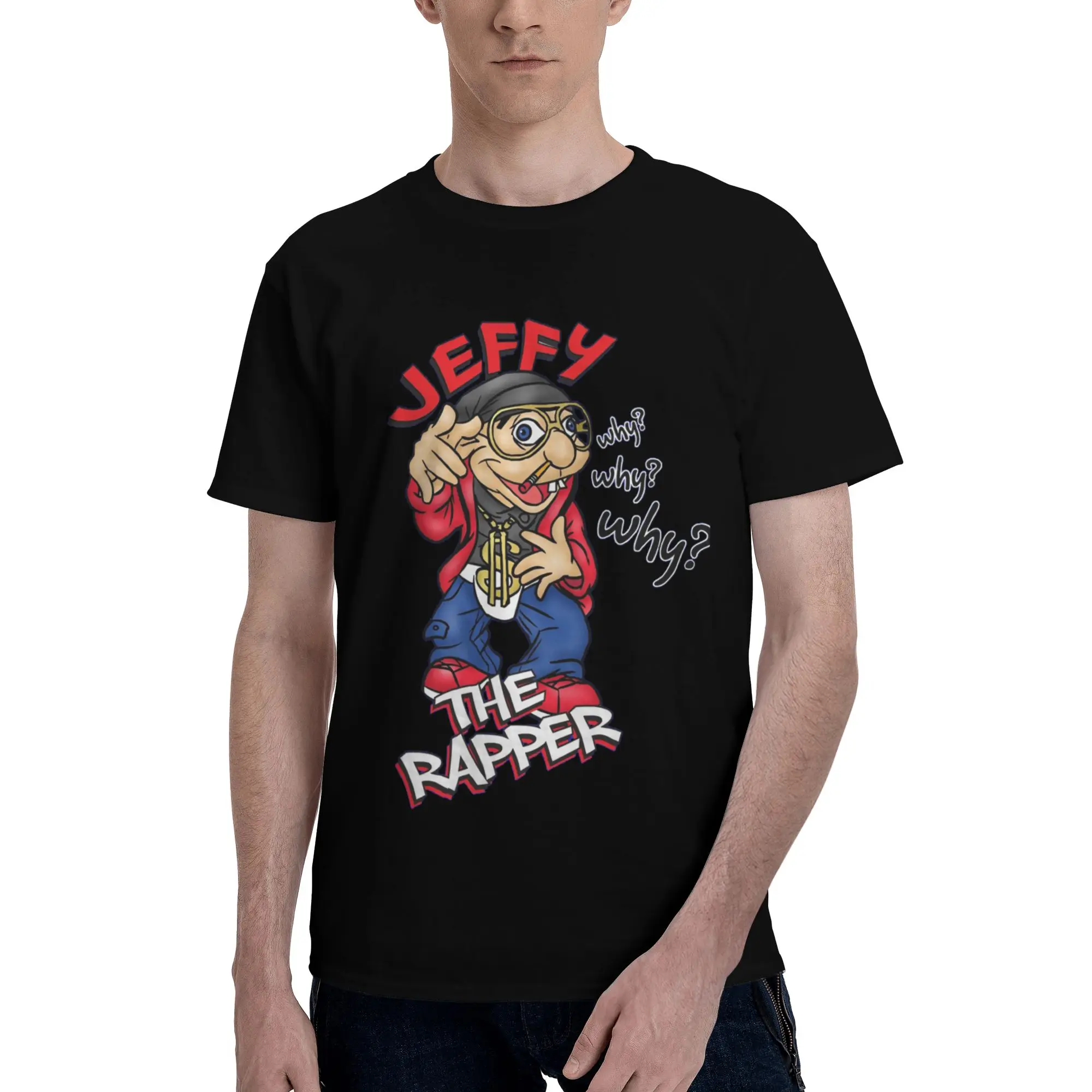 

Jeffy the Rapper SML Character 100% Cotton T-Shirt Men's Oversized T Shirts Men O-Neck Short Sleeve S-6XL