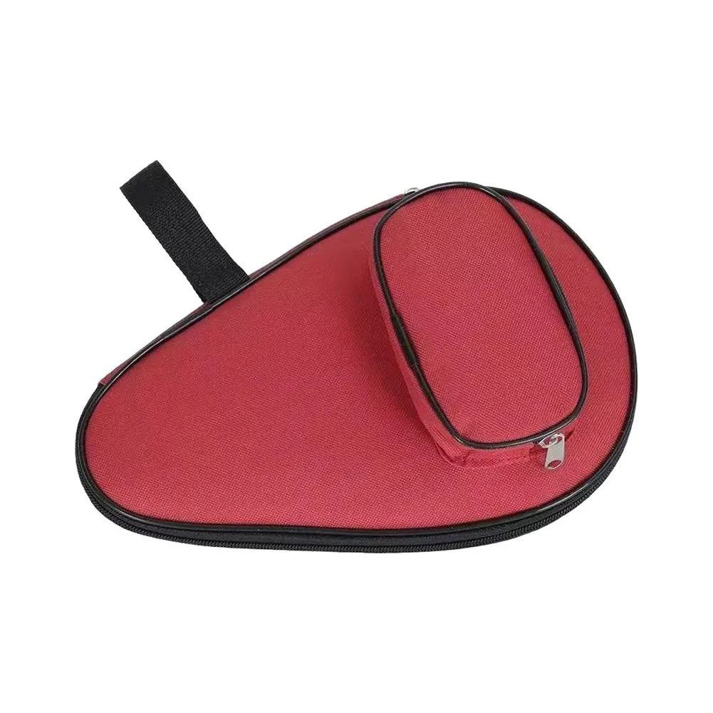 Portable Fabric Table Tennis Paddle Bag for 2 Rackets Dustproof Design with Ball Compartment Lightweight For Travel Accessory