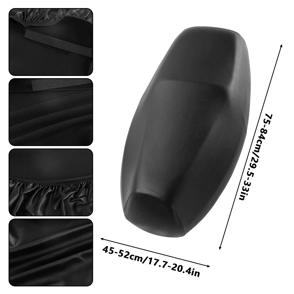 Motorcycle Seat Cover Universal Motorbike Seat Protector Cushion Elastic PU Leather Motorbike Seat Full Cover Waterproof