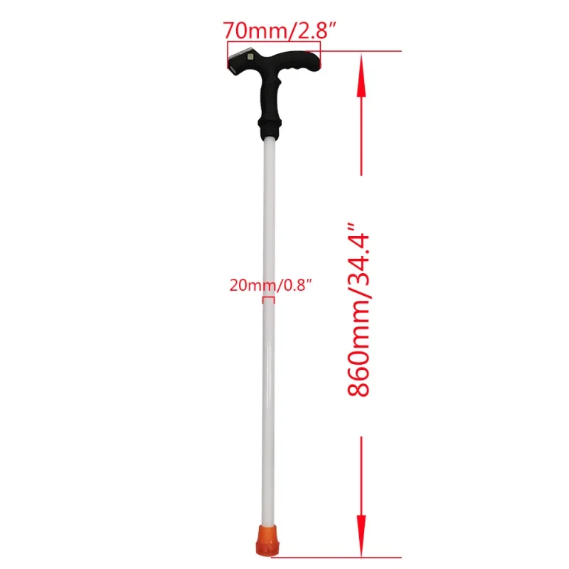 ISURE MARINE Multi Functional Glow Cane Solar Powered Aluminum Alloy Hiking Pole,Stable Anti-Skid Crutch Old Man Hiking Cane