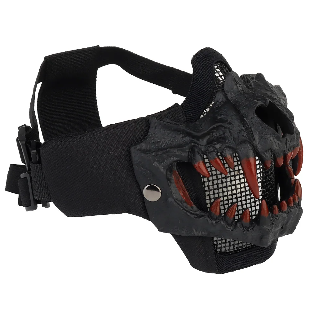 Airsoft meia máscara facial paintball tático malha de aço máscaras de proteção esportes ao ar livre cosplay máscara facial respirável para homens