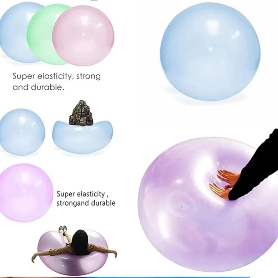 1pcs,31 Inch Giant Bubble Ball Water Filled Balloon Toy for Kids&Adults，Beach Garden Pool Outdoor Indoor Party Activities Game