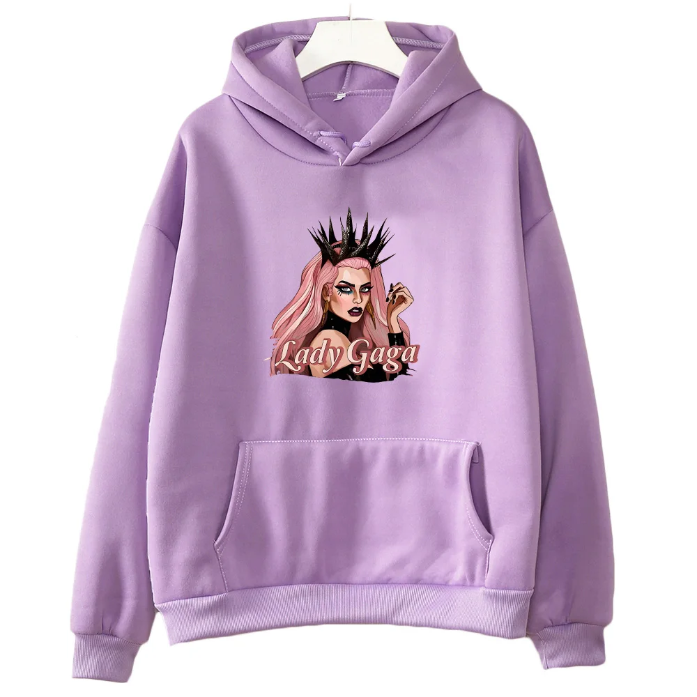 Lady Gaga Hooded Funko Pop Casual Comfortable Sweatshirts Long-sleeved Fleece Manga Clothes Ropa Mujer Fashion Hooded Pullovers