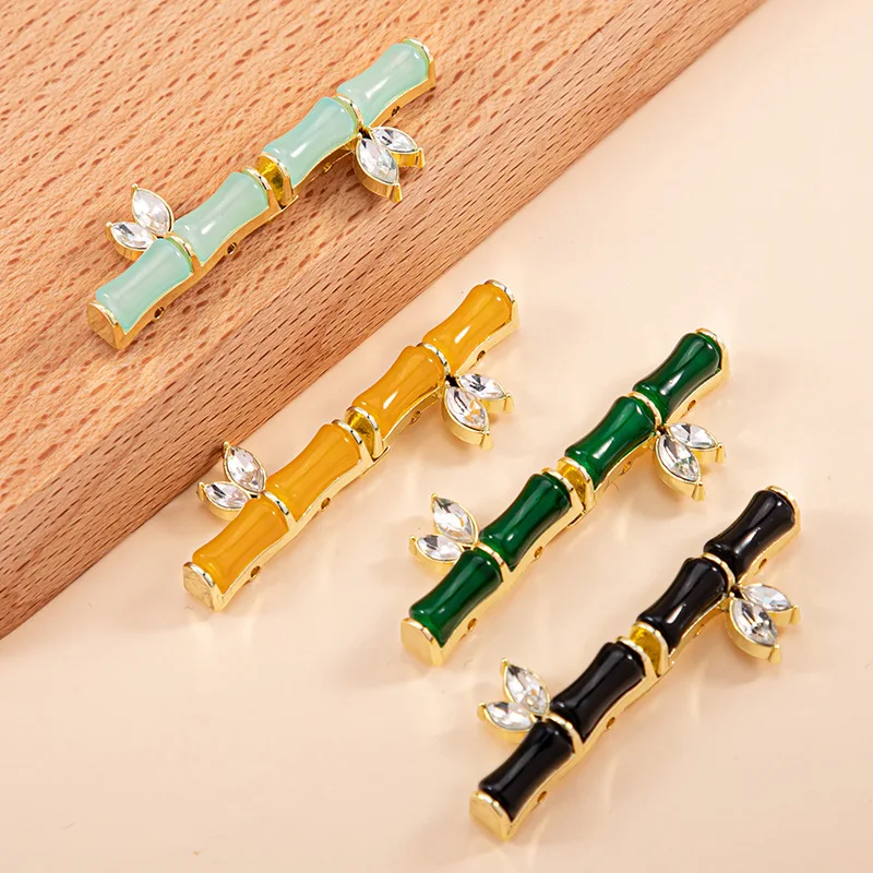 6 шт./лот 27*60 мм, высококачественная новая китайская нефритовая бамбуковая пуговица, Cheongsam, металлическая пара, пряжка, аксессуар для дисковой кнопки N833