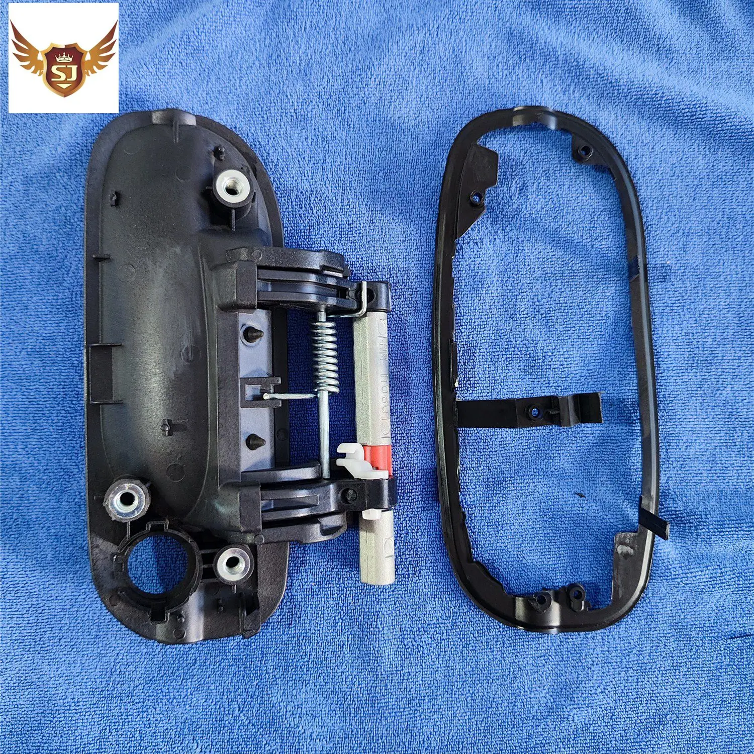 Exterior Door Handle for Nissan Sentra 2000-2006, Front Left and Right with Hole black texture