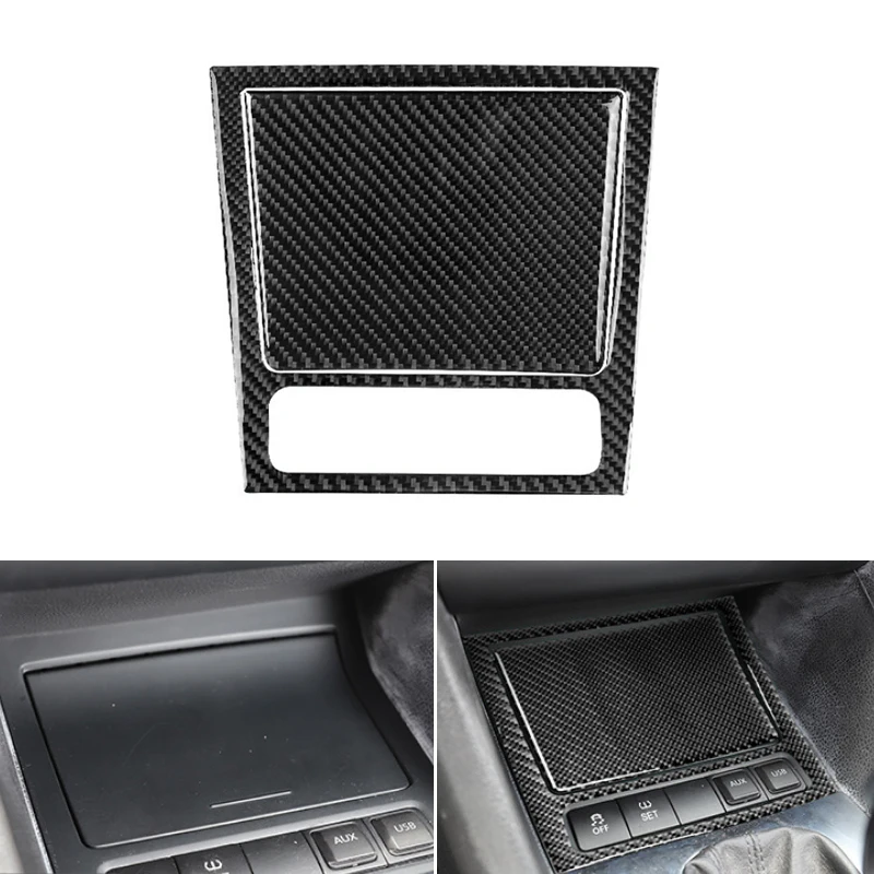 Car Soft Carbon Fiber Center Control Gear Shift Panel Ashtray Box Cover Protective Trim For VW Golf 6 MK6 2010 2011 2012 2013