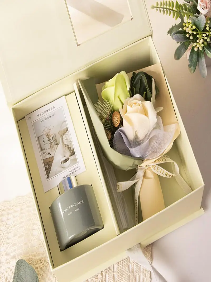 

Creative Soap Flower Gift Box Set Birthday Present Artistic Aromatic Bouquet Unique Festive Supplies Practical Present