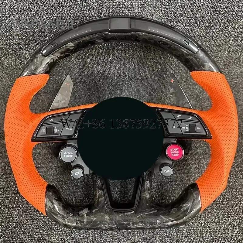 Wmwmnu Forged Carbon Fiber Gaming Steering Wheel with Tray and Horn Car Accessories for Q5 2015