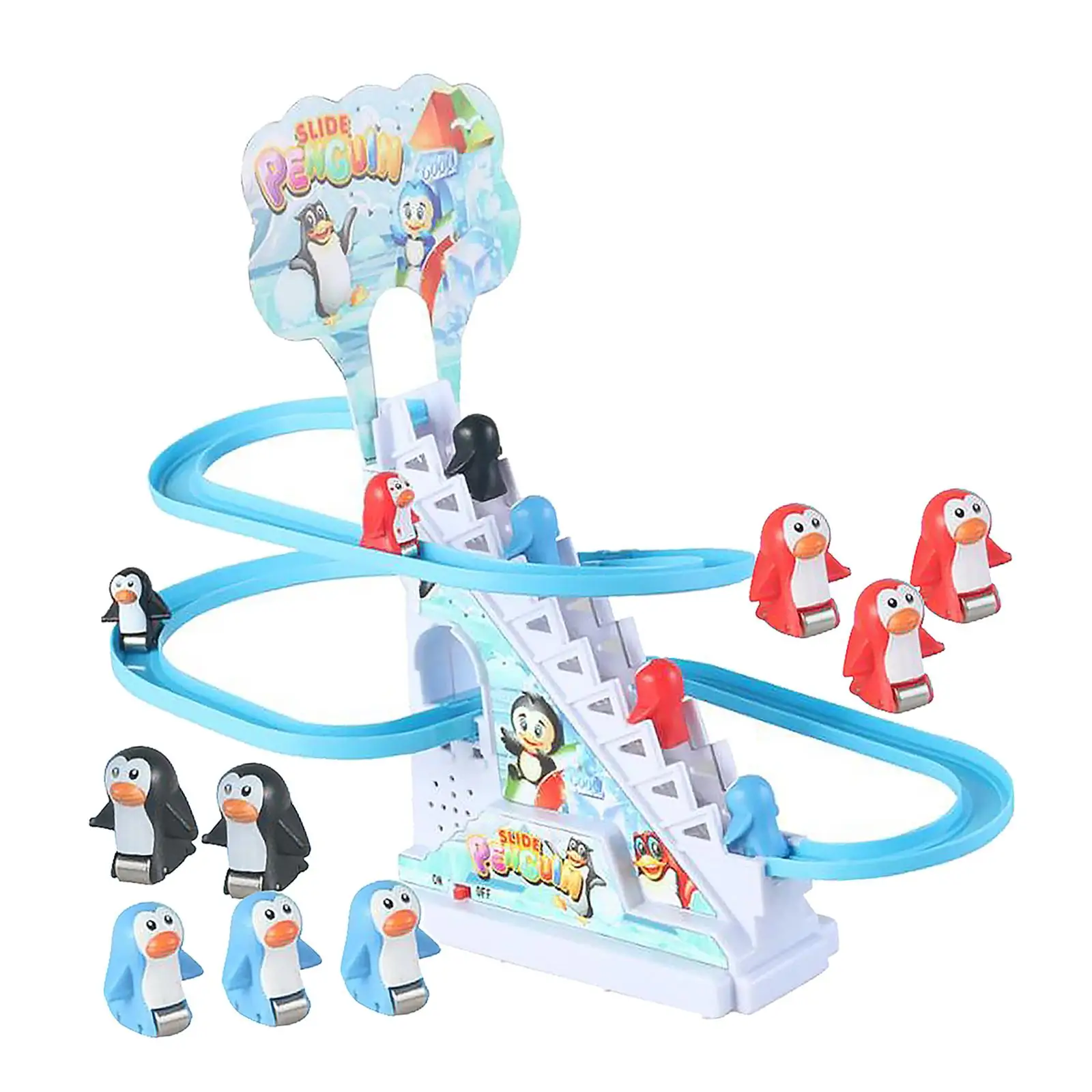 Penguins Slide scale giocattolo per interni Penguin Stair Climbing Toy per la scuola materna