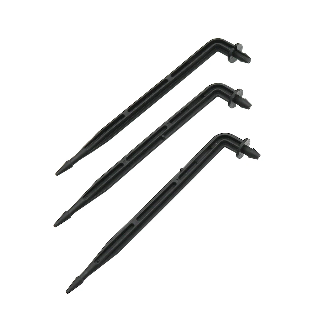 100 Stück 3mm gebogene Pfeil-Tropfer mit Widerhaken für Gartenbewässerung, Mikro-Tropfsystem-Tropfer mit 3/5mm Schlauchanschluss – Detail 5