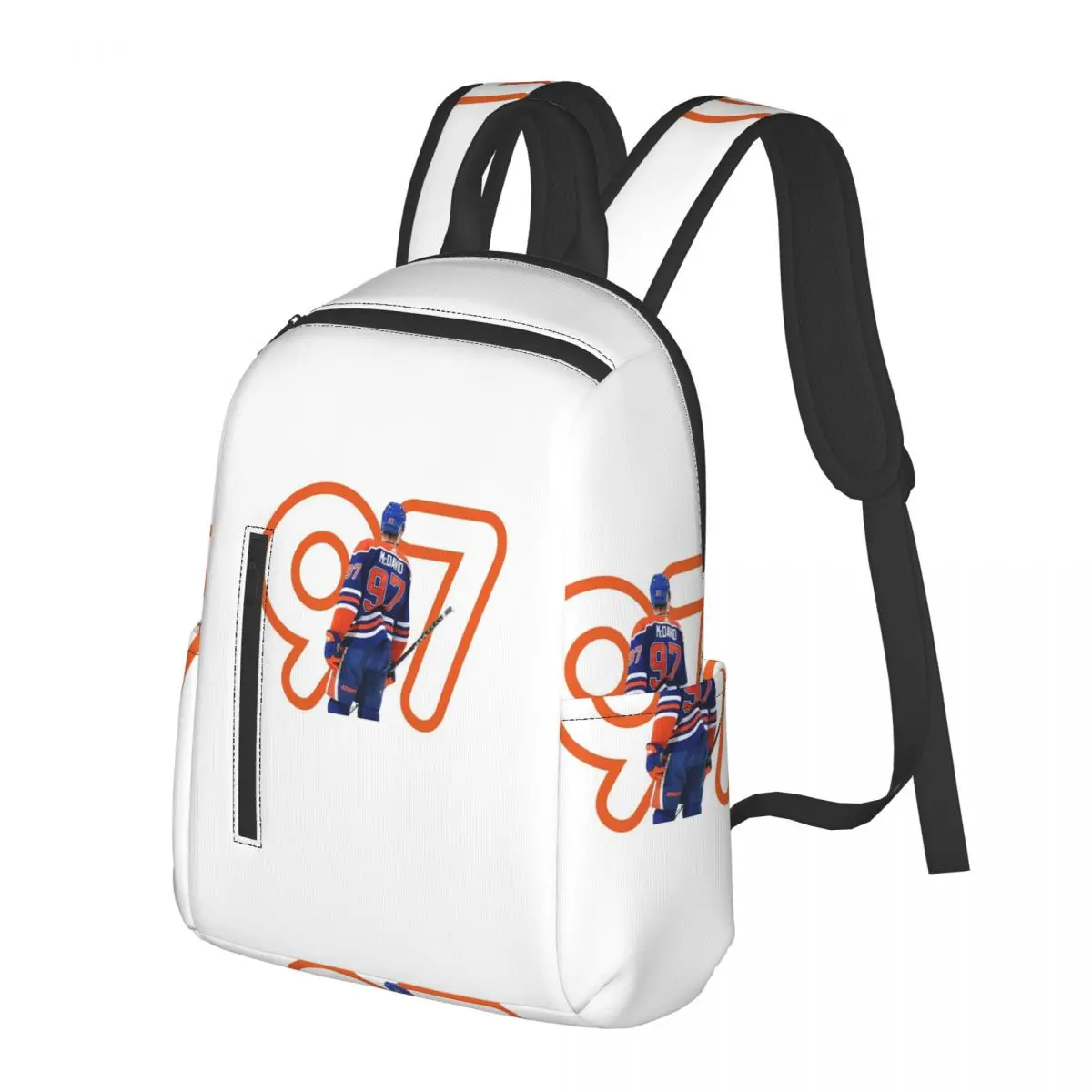 Connor McDavid 97 For Edmonton Oilers Fans Student Backpack School Bag Hiking Travel Daypack for Men Women Bookbag Shoulder Bags