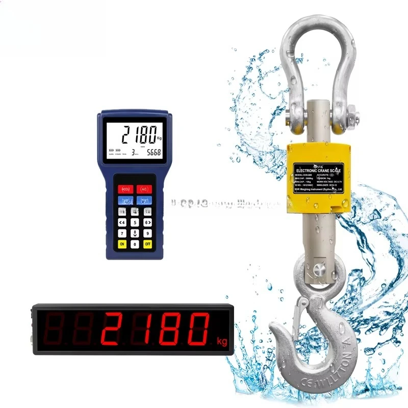 OCS5T 3000kg Bilancia sospesa Bilancia per gru digitale wireless da 10 tonnellate Display a LED Bilancia per paranco a gancio industriale da 1 tonnellata 3 tonnellate OEM 2000 kg