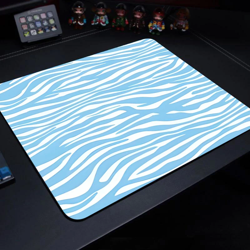 Artistic Blue Stripes Waterproof Mouse Office Accessories Gamer Keyboard Computer Rug 450x400 Table Cushion Carpet Extended Pad