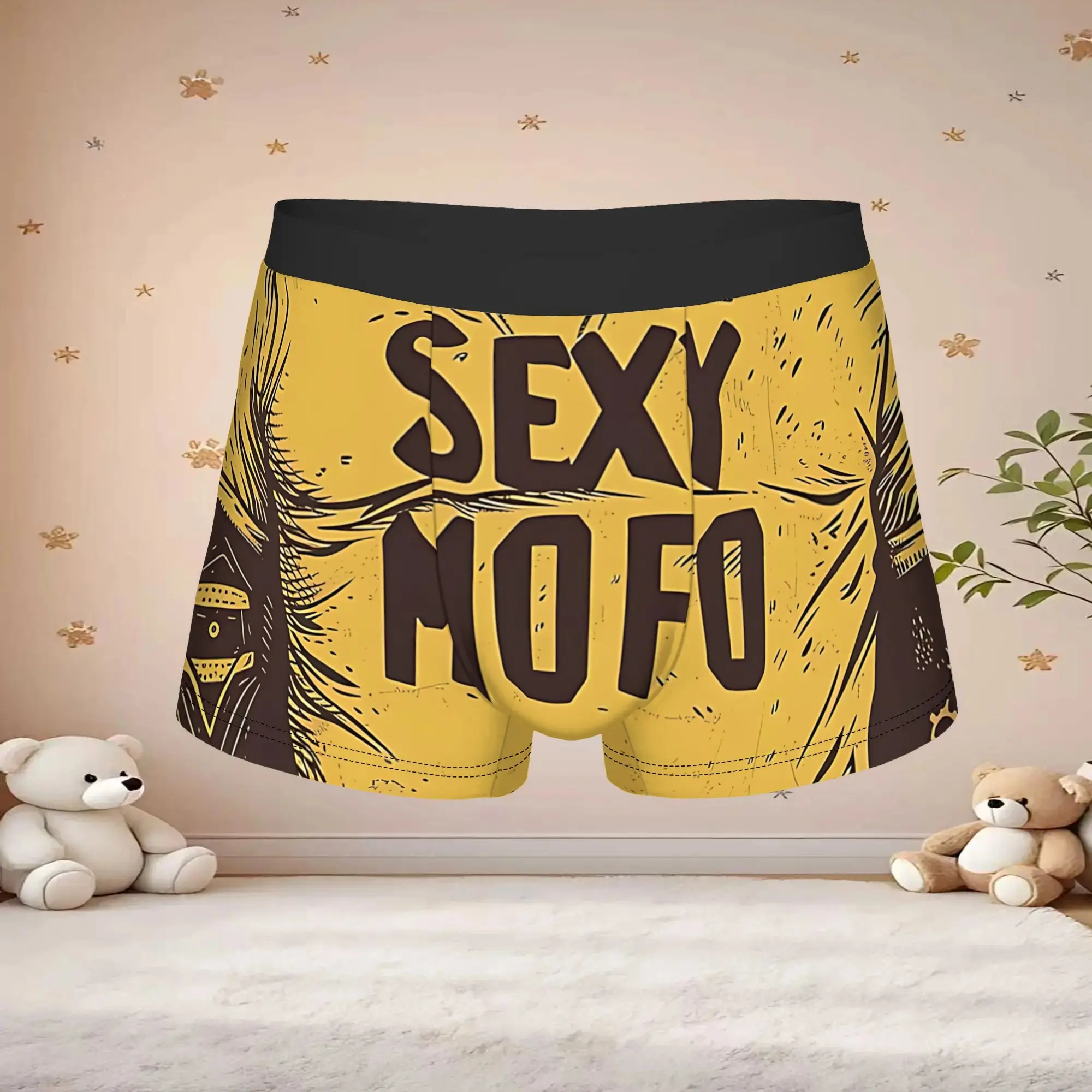 1pc Popular Bear Man Character Print boxers  adults  Homme Panties Men's Underwear Ventilate Shorts Boxer Briefs