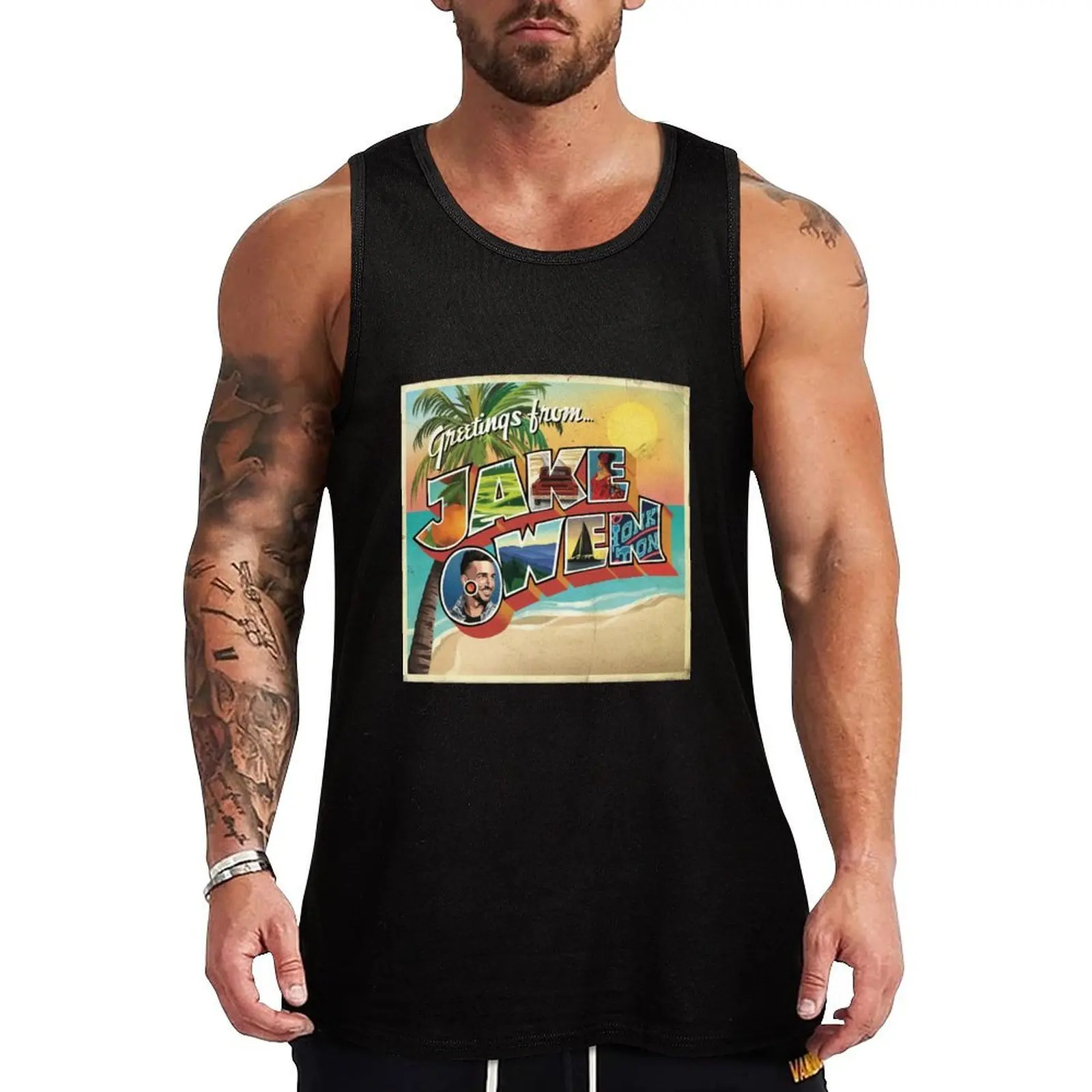 

Jake Owen greetings fromjake Tank Top Men's tops Bodybuilding clothing man anime t-shirts Vests