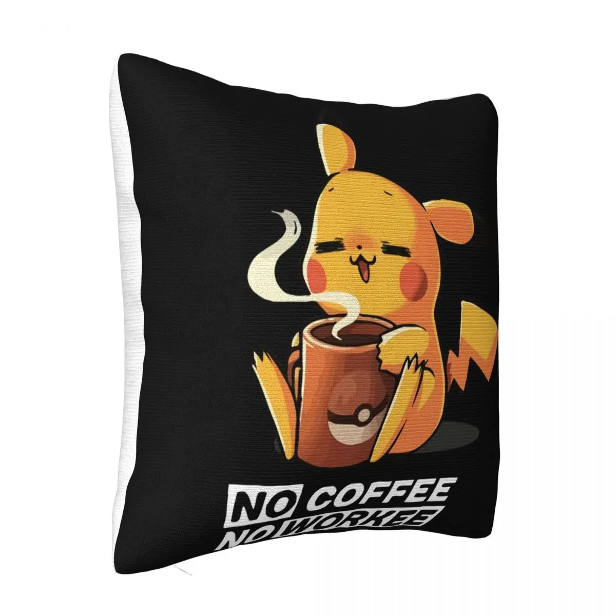 Picachu T Swea No Coffee No Workee Men Swea T Sweas 202 Hip-Hop Normal Simple Simple Top Pillow Case