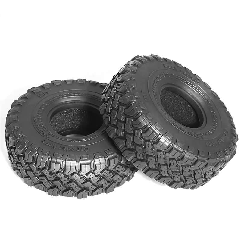 YSUN-4PCS 116mm 1,9 Zoll Gummireifen Rad für 1/10 RC Crawler Auto Axial SCX10 Pro Capra Traxs TRX4 D90 Redcat